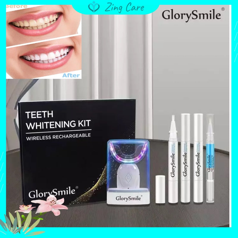 GROLY SMILE 32 LED Dual-Light Rechargeable Teeth Whitening Kit Wireless With 3 Whitening Gel/ Led Pemutih Gigi Set