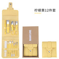 12 Pcs Nail Clippers Knife Set Stainless Steel Nail Cutter Professional Scissors with Folding storage Bag Utility