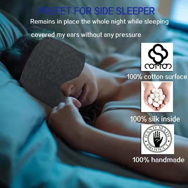 Cotton Silk Sleep Mask Blindfold Eye Cover Eye Patch Women Men Soft Portable Blindfold Travel Eyepatch Sleeping