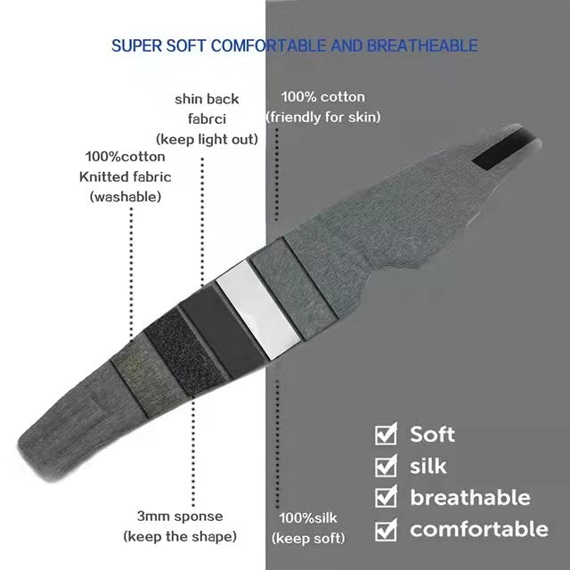 Cotton Silk Sleep Mask Blindfold Eye Cover Eye Patch Women Men Soft Portable Blindfold Travel Eyepatch Sleeping