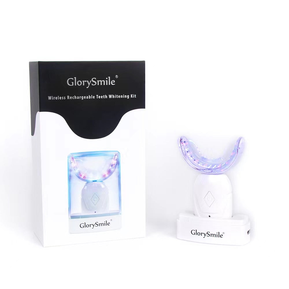 GROLY SMILE 32 LED Dual-Light Rechargeable Teeth Whitening Kit Wireless With 3 Whitening Gel/ Led Pemutih Gigi Set