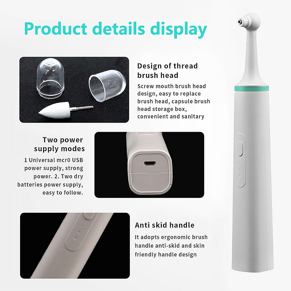 Portable Dental Polisher Tooth Polishing Teeth Whitener Whitening Polisher Stain Remover Tools Cleaner