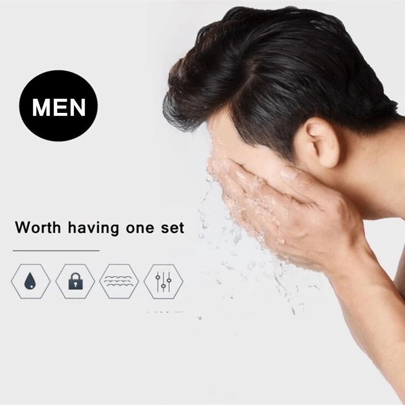 BIOAQUA VENZEN Men Cleanser On The Other Hand Cream Containment Hydrating Facial Treatment Combination 5 PCS/Set