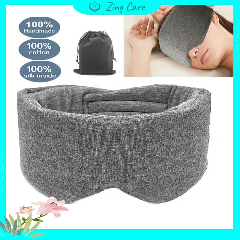 Cotton Silk Sleep Mask Blindfold Eye Cover Eye Patch Women Men Soft Portable Blindfold Travel Eyepatch Sleeping