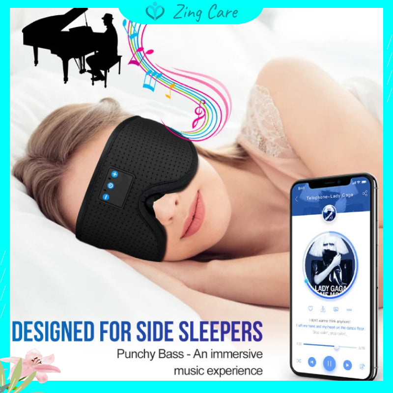 Bluetooth 5.2 Sleep Headphones Breathable Washable Disassemble 3D Sleeping Mask for Home Office Relaxation