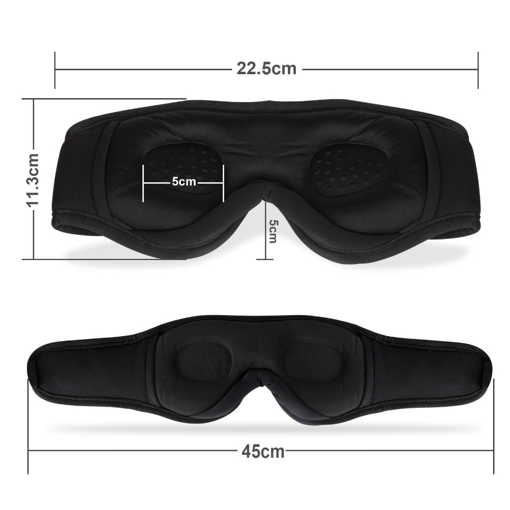Bluetooth 5.2 Sleep Headphones Breathable Washable Disassemble 3D Sleeping Mask for Home Office Relaxation