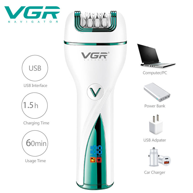 3in1 Women Epilator Electric Female Shaver Leg Body Hair Removal Facial Lip Chin Lady Bikini Trimmer Rechargeable Callus