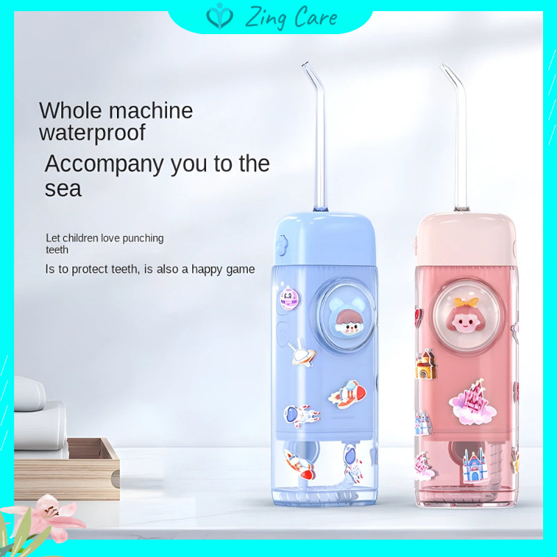 Kid Oral Irrigator Portable Cordless Dental Flosser Teeth Cleaning Oral Care Dental Water Jet Rechargeable Water Flosser