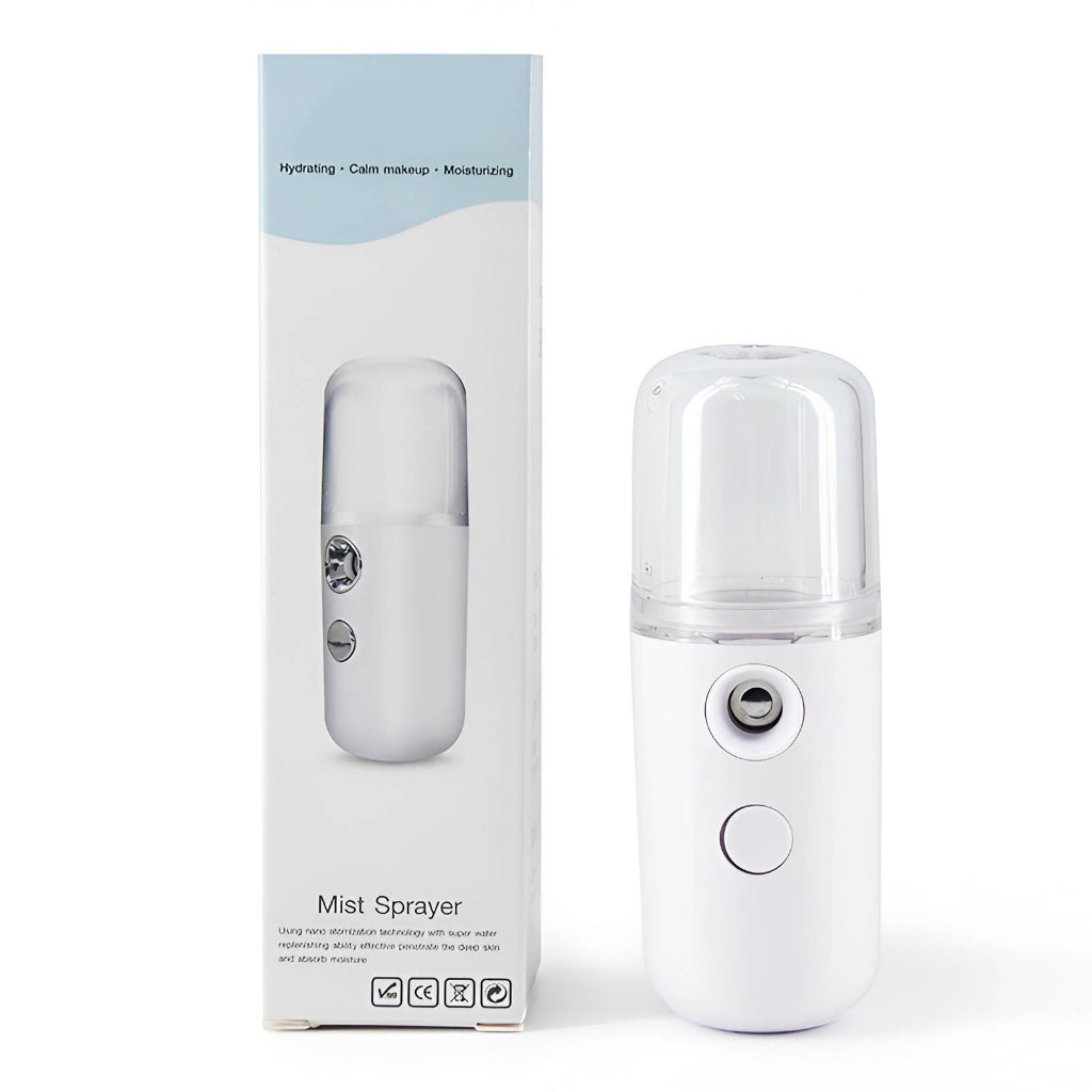 Portable Nano Mist Sprayer | 30ml Facial Steamer | Mini Humidifier for Skin Hydration | USB Rechargeable