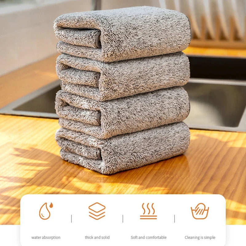 Japanese Bamboo Charcoal Kitchen Cloth Cleaning Cloth Kain Dapur Towel Dish Cloth Table Cloth