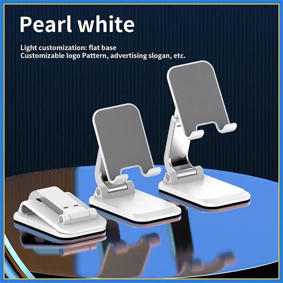 Desk Phone Holder Adjustable Angle Folding Widened Telescopic Rod Strong Bearing Multifunctional Compact Desktop Phone