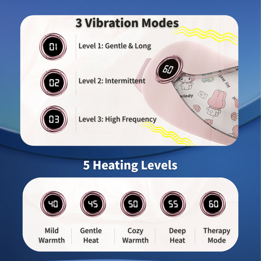 Menstrual Cramp Relief Belt – Wireless Heating Pad with Massage & App Control For Women Girls Abdominal Heat Pad