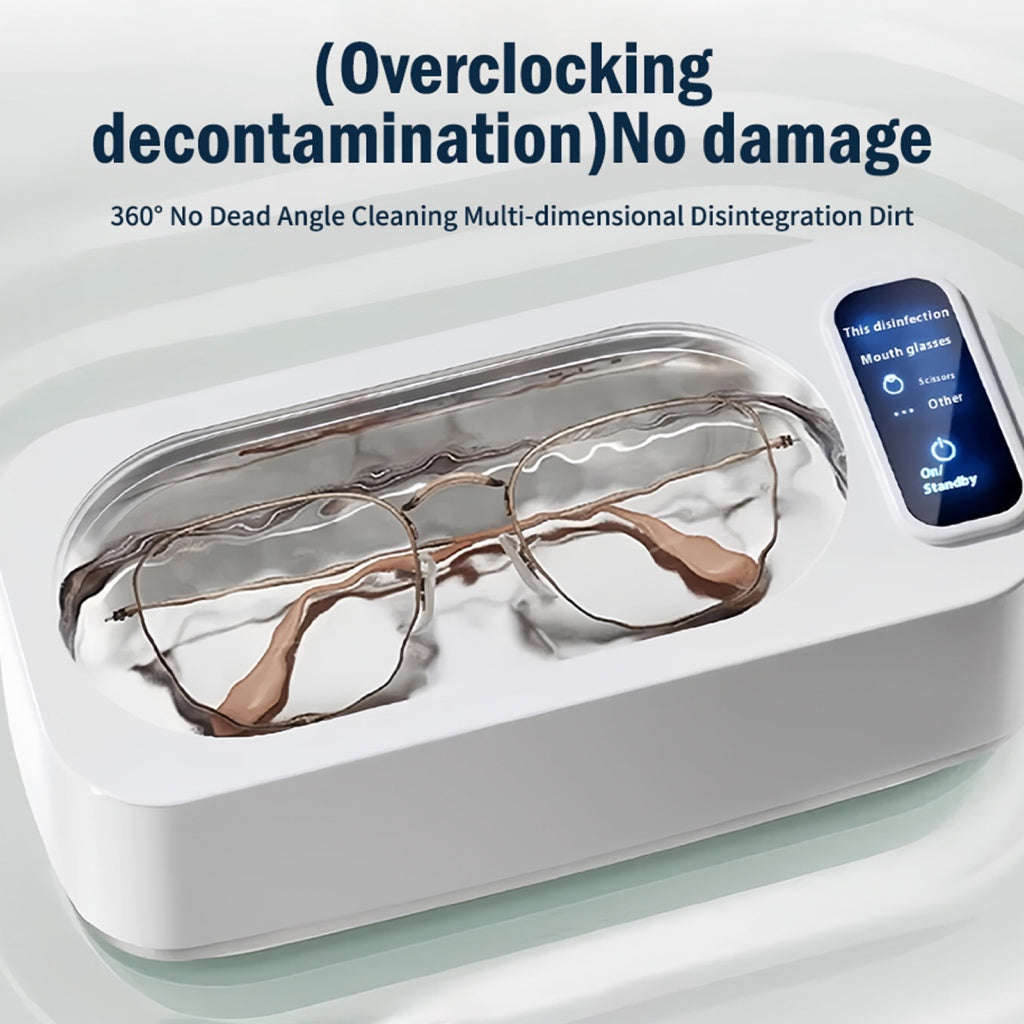 Multifunction Ultrasonic UV Sterilizer Cleaner Box | Portable Jewelry Glasses Watch Cleaning Machine | 360° Deep Clean