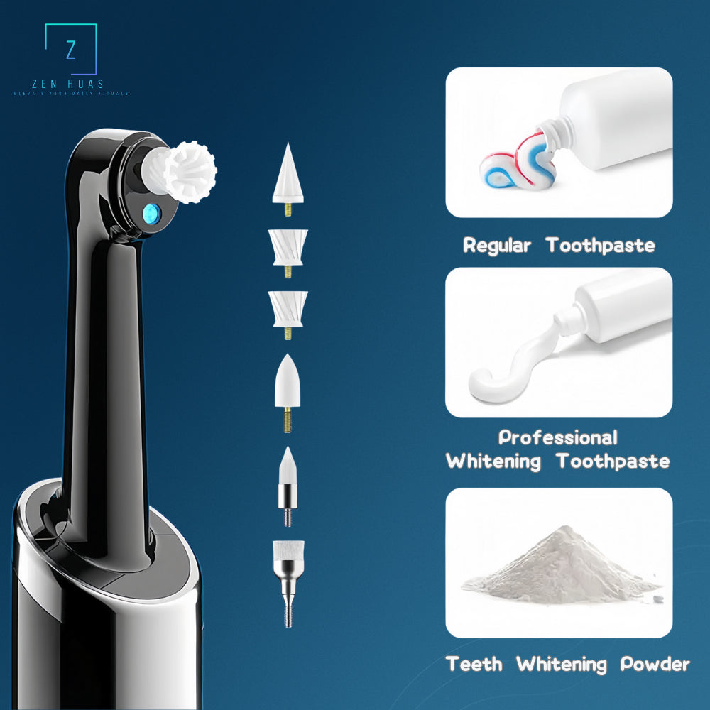 Electric Tooth Polisher 5-in-1 | 5 Modes, LED Light, Type-C, IPX6 Waterproof, Works with Any Toothpaste