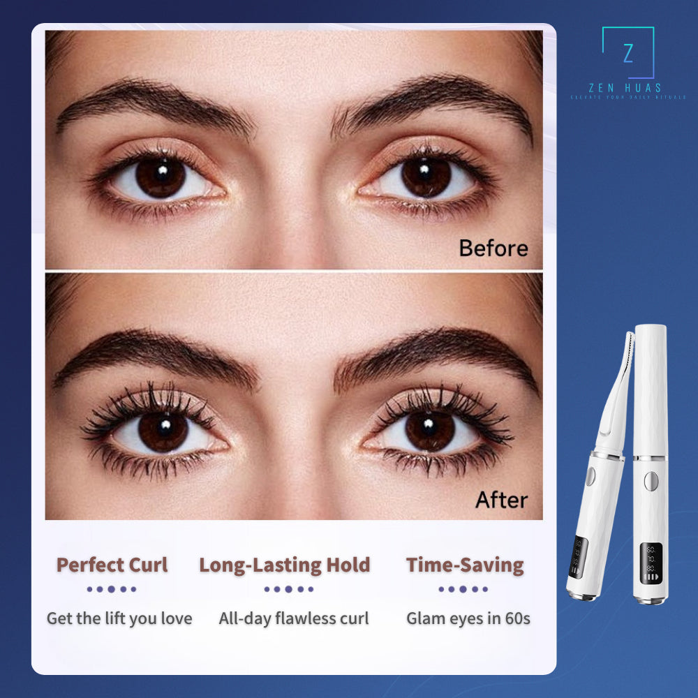 Electric Heated Eyelash Curler – 3 Temperature Modes, NTC Smart Control, Type-C Charging, Long-Lasting Natural Curl