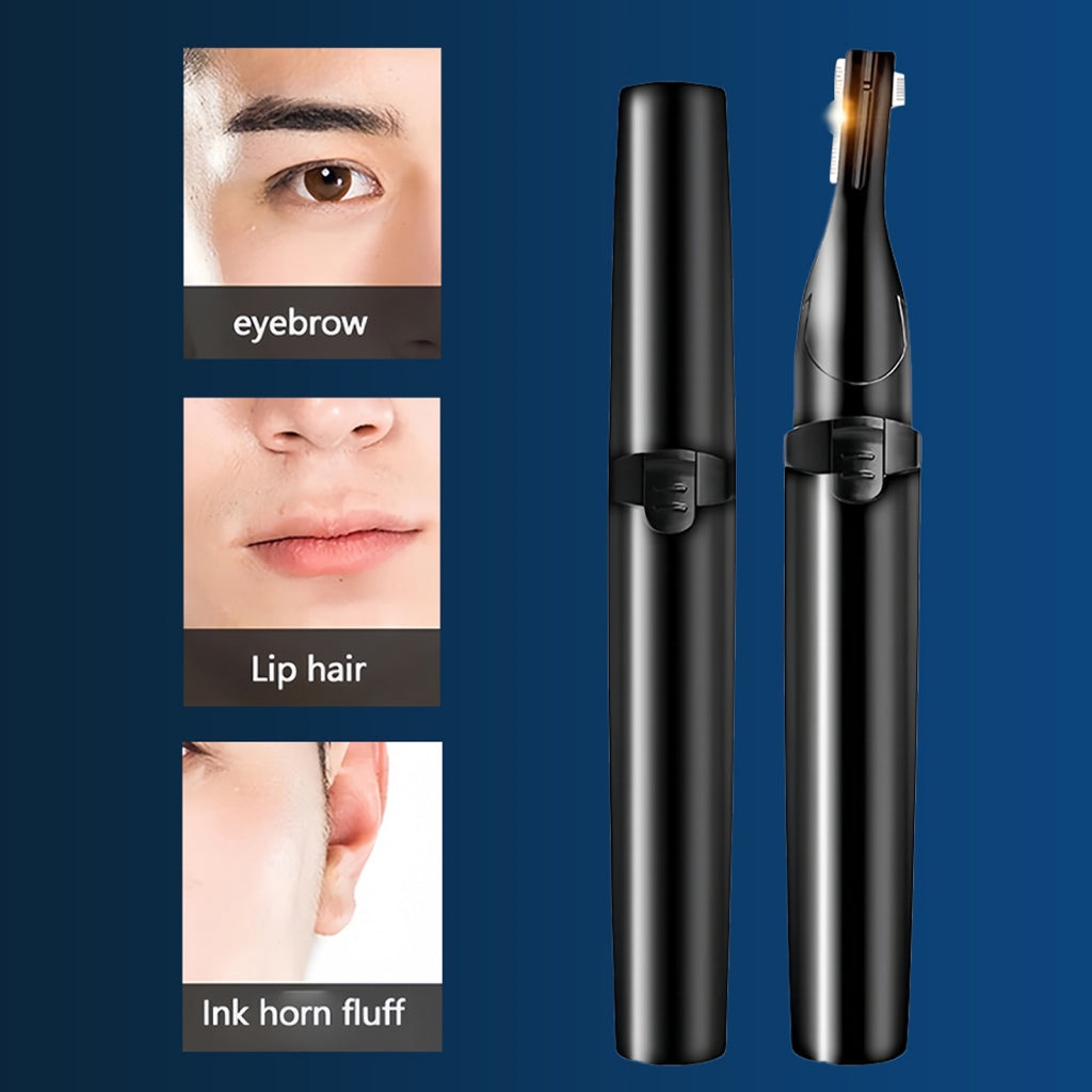 Electric Eyebrow Trimmer for Women & Men | Dual-Head Precision Shaver with R-Type Safety Blade | Gentle & Painless Hair
