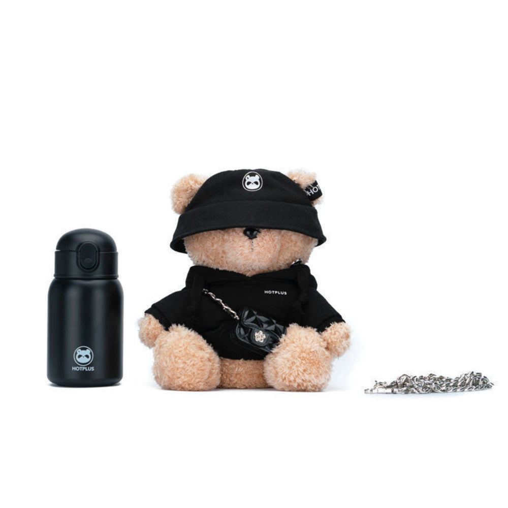 HOTPLUS Teddy Bear Vacuum Flask Gift Set | Insulated Bottle + Bear Plush | Couple Gift | Birthday Present