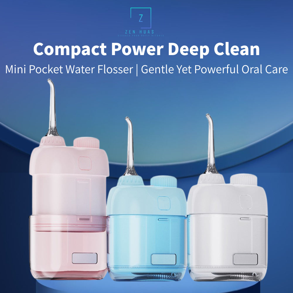 Mini Cordless Water Flosser – Portable Dental Oral Irrigator, Deep Cleaning 2–140PSI Jet, Gum Care & Travel-Friendly