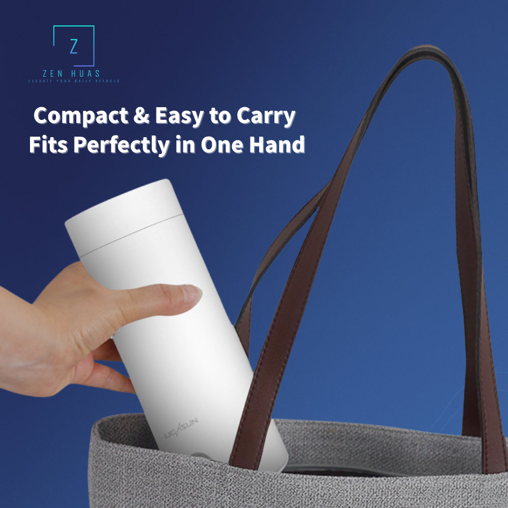 400ML Portable Electric Travel Kettle | Fast Heating | UK Plug | 304 Stainless Steel | Double Wall Insulation | Mini Boi