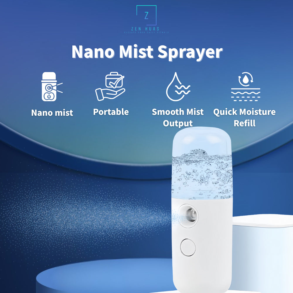Portable Nano Mist Sprayer | 30ml Facial Steamer | Mini Humidifier for Skin Hydration | USB Rechargeable
