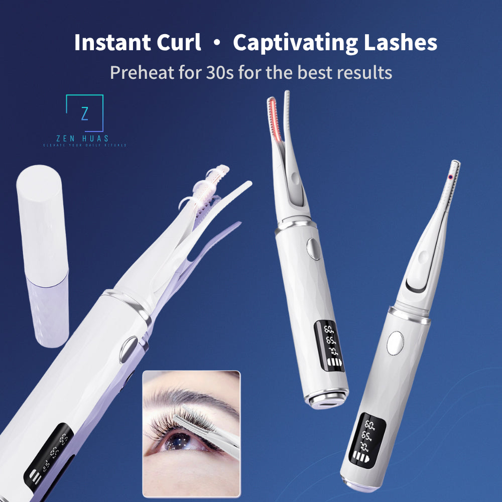 Electric Heated Eyelash Curler – 3 Temperature Modes, NTC Smart Control, Type-C Charging, Long-Lasting Natural Curl