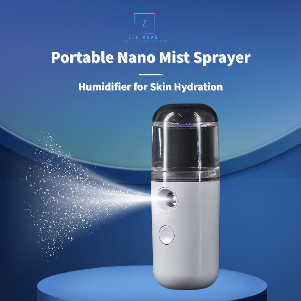 Portable Nano Mist Sprayer | 30ml Facial Steamer | Mini Humidifier for Skin Hydration | USB Rechargeable