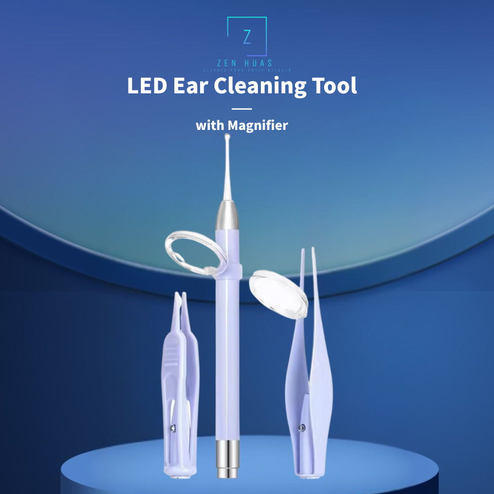 3-in-1 LED Ear & Nose Cleaning Kit with Magnifier | Earwax Removal Tool Set – Ear Scoop, Tweezers & Nose Clip