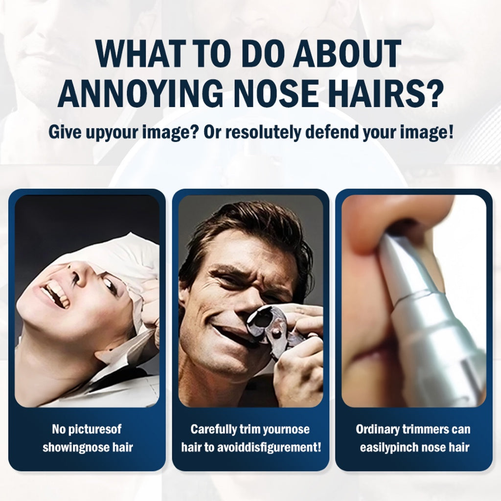 Electric Nose Hair Trimmer for Men & Women | Portable Rechargeable Grooming Tool with LED Display | 3D Arched Blade & Hi