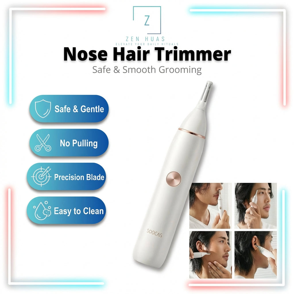 Nose Hair Trimmer Electric Nose & Ear Hair Trimmer Men Eyebrow Trimmer Portable Waterproof Grooming Tool No Pull Safe Pr